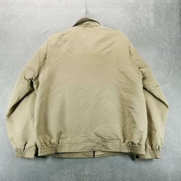 VTG LL Bean Jacket Mens XL‎ Tan Field Utility Trench Chore Coat Full Zip - Picture 2 of 8